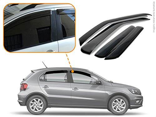 Calha de Chuva Acrílica Adesiva Volkswagen Gol G5 G6 4 portas