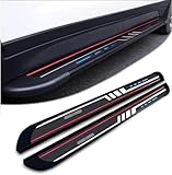 Lot de 2 marchepieds pour Volkswagen VW Tiguan 2025 2026   Marchepieds latéraux fixes en aluminium (avec support)   Kit de montage sans perçage   Accessoires de planche de rail pour SUV   Argenté (1
