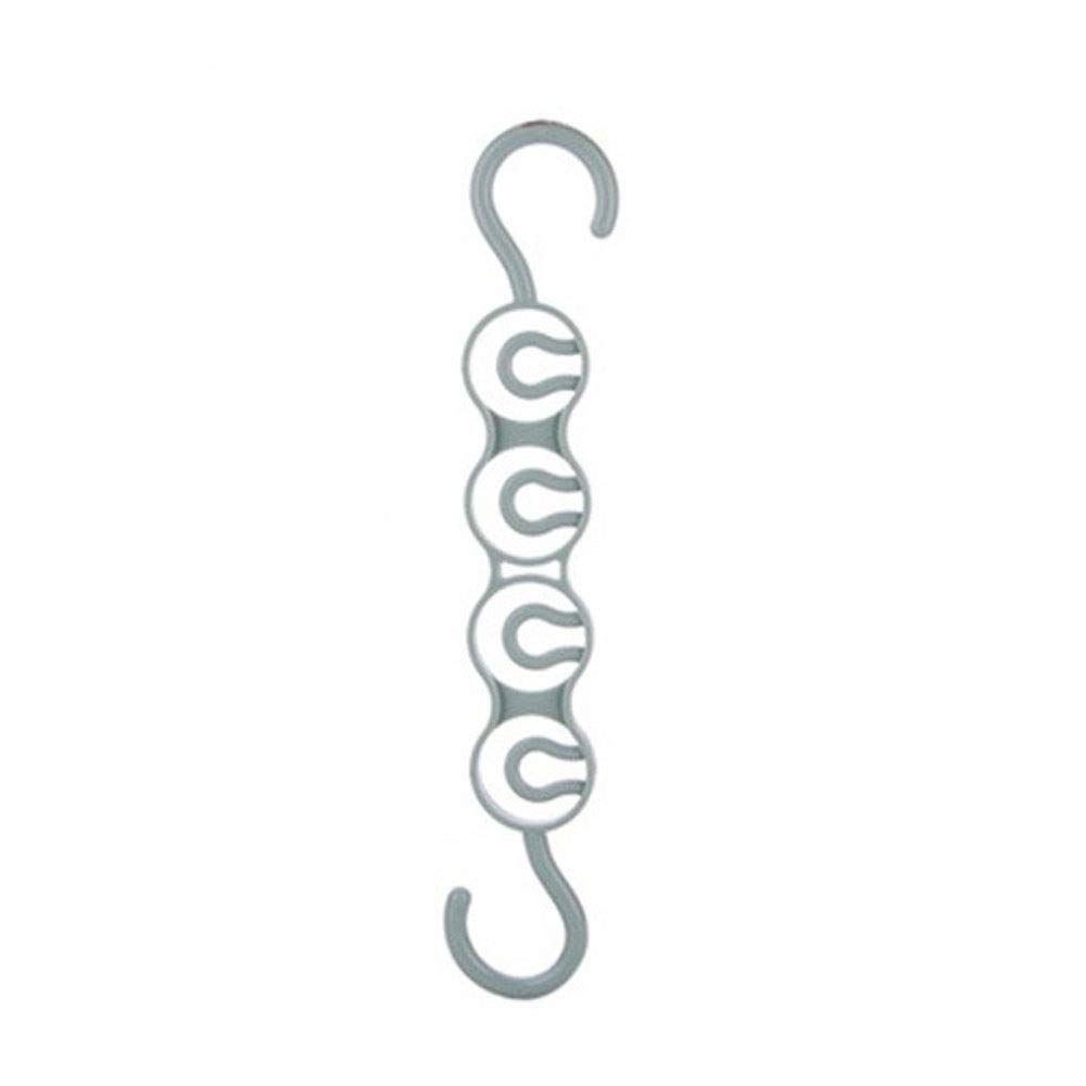 JINGYAN Standard Hangers Household anti-skid multilayer hanger hook vertical type wardrobe plastic hangers Space Saving Hanger 10PCS(Light blue)