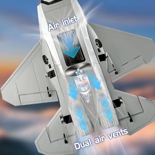 Image of FX9631 RC Plane, 2.4GHz 4CH Brushless Remote Control Airplane 3D 6G Mode Built in Six Axis Gyroscope Aerobatics Culvert Plane, Simulated Stealth Fighter Toy Gift for Teens Adults
