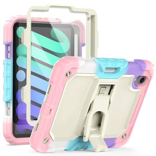 Coque iPad Mini 6 Timecity camouflage rose avec protège-écran