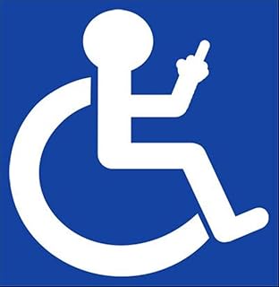 Novelty Disability Wheelchair Magnet or Sticker (Magnet)