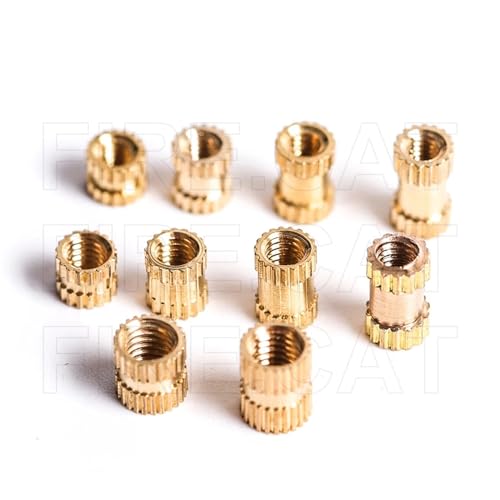 手締めナット Brass Heat-Set Hot Melt Threaded Insert Knurled Nuts Assortment Set M2-M6(250 Pcs Set B)