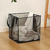 ELEDOO-Pop-Up Laundry Hampers, 45L Foldable Laundry Basket with Handle for Clothes/Toys Storage (Bla