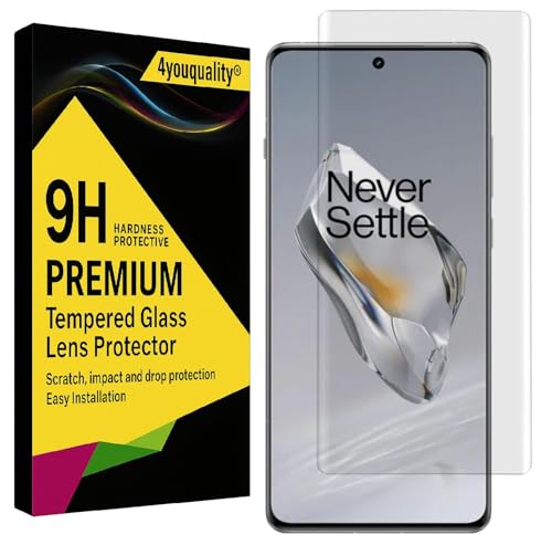 Image of 4youquality [1-Pack UV Tempered Glass Screen Protector for - Premium Full Edge-to-Edge Borderless Design with Easy UV Installation Kit (OnePlus 12)