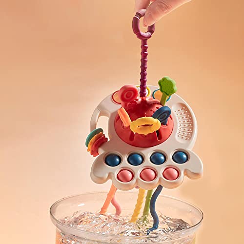 Brinquedos OVNIs - Brinquedo aticorda puxar silicone macio e seguro,Brinquedo Silicone UFO Brinquedo