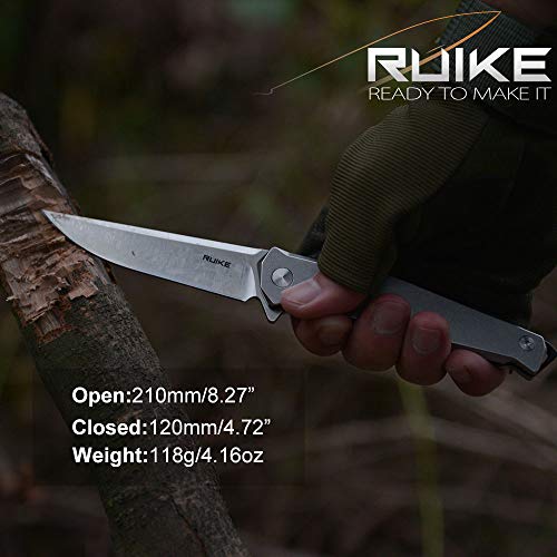 Ruike Tactical Pocket Knife For Men Folding Knife Frame Lock 14C28N Steel Camping Knives Small Hiking Work Utility Knife Blet Clip Women Gifts Edc Tool Gear P108-Sf #TOP2