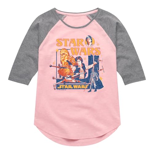 STAR WARS - Retro - Toddler and Youth Girls Shirt Tail Raglan