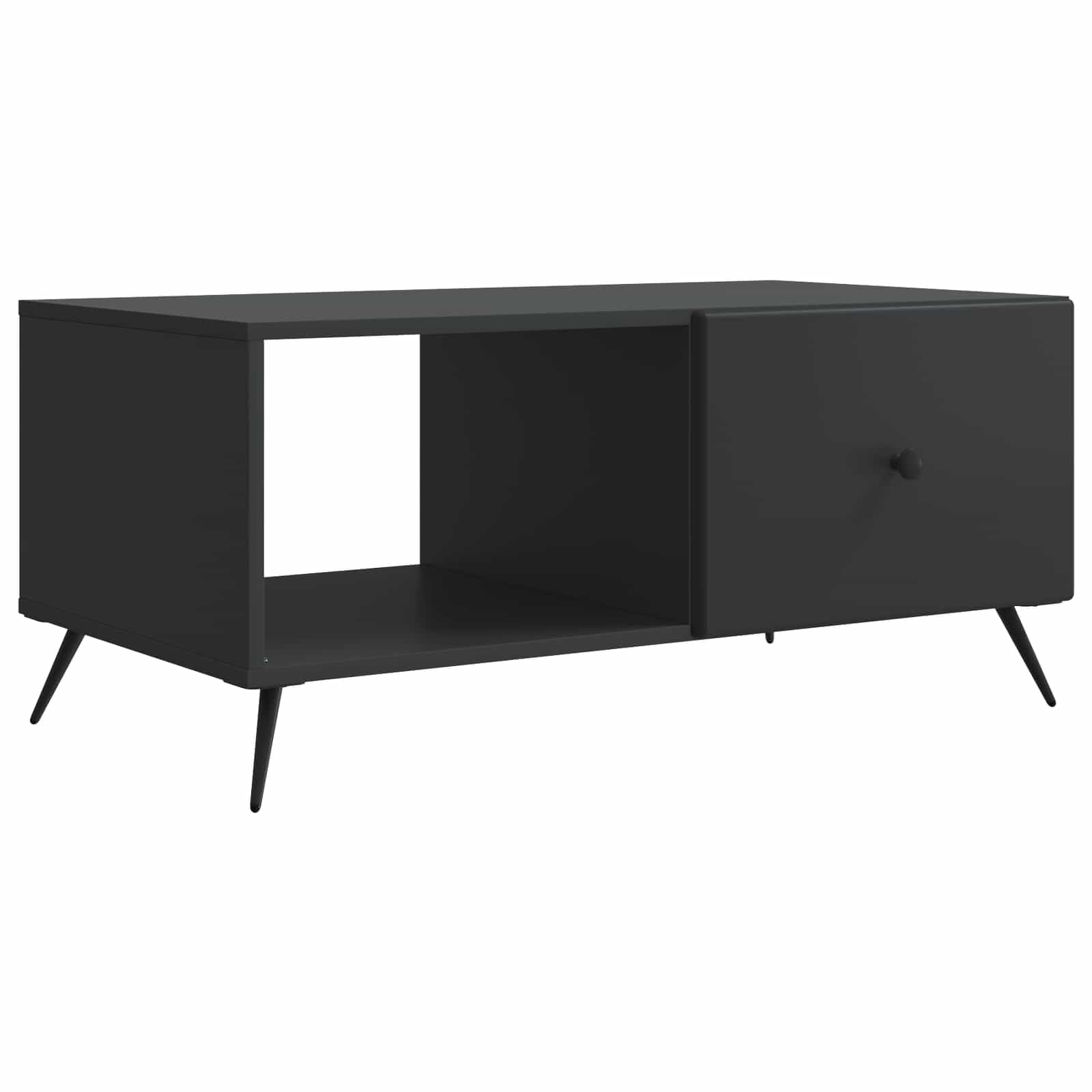 Table basse noire en bois : optimisez le rangement de votre salon
