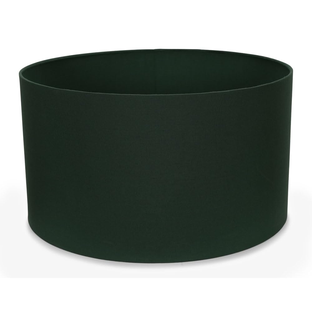 Valuelights Reni Forest Green Fabric Drum Ceiling Lamp Shade (D)45Cm from B&Q