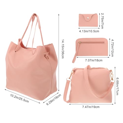 Conjunto de 4 bolsos para mujer GALPADA: tote, clutch y más, en poliuretano, versátiles para uso diario, viaje y trabajo miniatura 6