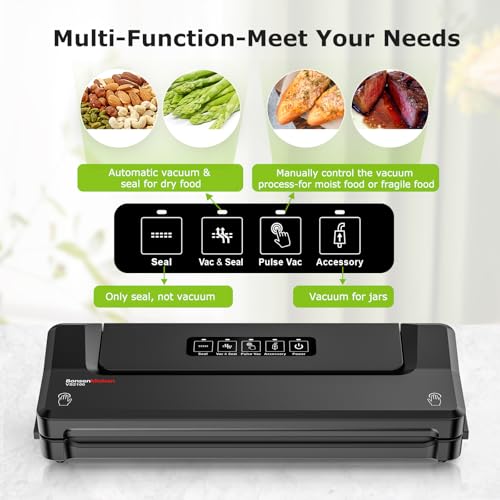 image for Bonsenkitchen Vacuum Sealer Machine with 40 Bags | Compact Food Sealer