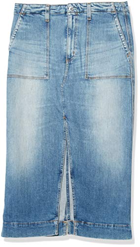AG Adriano Goldschmied Women's Lana Denim Workwear Midi Length Skirt4