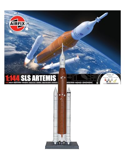Airfix A50202 SLS Artemis Gift Set - Kit di modelli in plastica, kit di costruzione di veicoli spaziali per adulti e bambini dagli 8 anni in su, include: modello in scala 1:144, colori acrilici