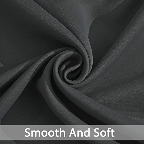 Yakamok Extra Wide Blackout Curtain for Sliding Glass Door, Grommet Thermal Insulated Room Divider Curtain 100W x 84L inch, Room Darkening Patio Curtain,8.3ft Wide x 7ft Tall, 1 Panel,Dark Grey