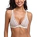 Produktbild Deyllo Damen Sexy Soft Leicht Komfort Spitze Bügel Ungefüttert BH (Beige,70A)