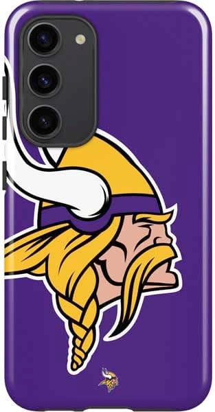 Skinit Pro Phone Case Compatible with Galaxy S23 Plus - Officially Licensed NFL Minnesota Vikings Large Logo Design