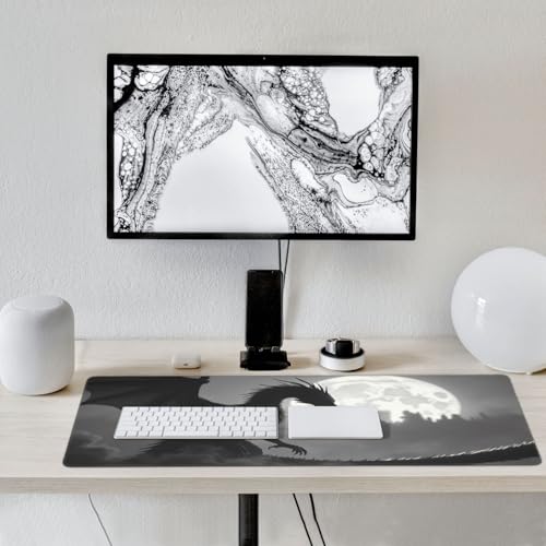 Tapis de souris de jeu grand format avec base caoutchouc pour clavier PC - 6