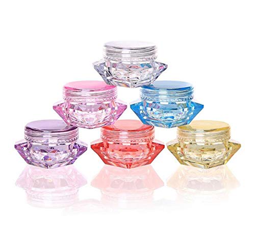 24PCS 5g/0.17oz Empty Refill Mini Square Diamond Shaped Plastic Cosmetic Sample Container Jar Pots With Screw Cap Makeup Bottle Face Cream Lotion Eye Shadow Powder Storage Holder(Color Random) 24PCS 5g/0.17oz Empty Refill Mini Square Diamond Shaped Plastic Cosmetic Sample Container Jar Pots With Screw Cap Makeup Bottle Face Cream Lotion Eye Shadow Powder Storage Holder(Color Random)