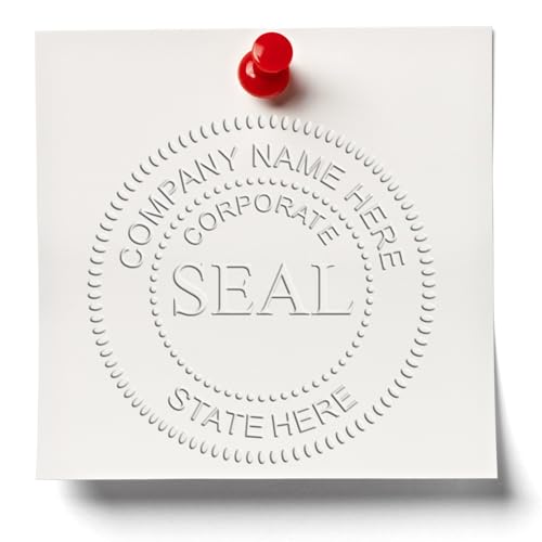 Premium Desk Corporate Seal - 1-5/8 Company Logo Seal for Legal Documents - Ideal for Franchise Owners - Durable and Professional Legal Document Seal for Business Use - Company Seal