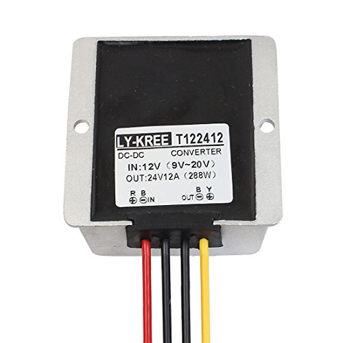 JSDL impermeable DC-DC Boost convertidor 12 V (9 V ~ 20 V) para 24 V 12 A 288 W step-up voltios regulador coche adaptador de alimentación módulo