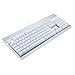 EagleTec KG010 Mechanical Keyboard Wired Ergonomic Brown Switches Equivalent for Office PC Home or Business (White Keyboard Not Backlit)