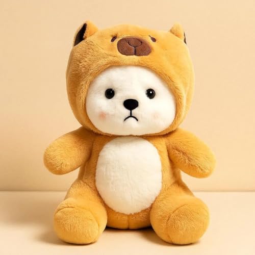 Image of Half Hooded Capybara 30cm Plush Soft Toy | Adorable Animal Stuffed Toy for Kids | Home Decor for Boys & Girls | Soft & Huggable Plush Toy