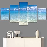 SIGNWIN 5 Panel Canvas Wall Art Modern Art Landscape Multicolor Photography Relax/Calm Rocky Romantics for Home Decorations Ready to Hang - 60