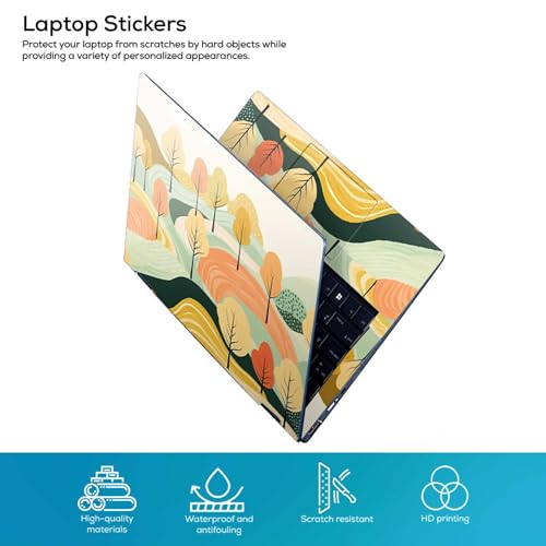 Image of Galaxsia Floral D9 Full Body Vinyl Laptop Skin /Sticker /Cover Upto 15.6 Inches Laptops Laminated-Removable-HD Quality Compatible for Hp-Dell-Sony-Lenovo-Asus etc.(15x10 Inches)