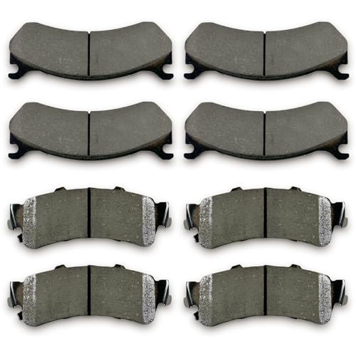 TALAMOYI D785 D792 Front Rear Ceramic Brake Pads Sets Fit For Chevy Astro/Avalanche/Silverado...