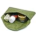 Vintage/Retro Style Fiber Paper Electronic Organizer Case, Pouch Small Portable Accessories Bag Travel Accessories Pouch for Electronics Cord USB Storage Organizer Stickers Organizer (Green)