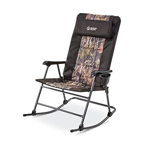 Guide Gear Oversized Rocking Camp Chair, 500-Lb. Capacity, Mossy Oak Country Camo #TOP1