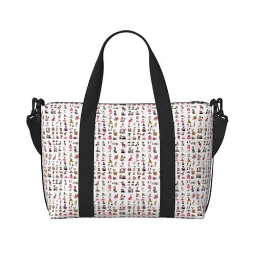 Sac de voyage pliable imprimé Chihuahua, le grand tote bag léger qui simplifie vos déplacements
