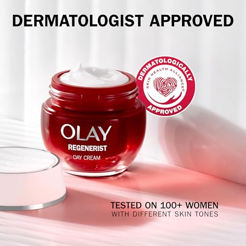 Olay Regenerist Day Face Cream, Anti-Wrinkle + Active Firming Skincare Moisturiser for women, Anti-Ageing Niacinamide and Peptides, Renews, Firms and Hydrates, Non-greasy 50ml
