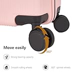 Carry On Luggage with TSA Lock, Carry on Suitcase 22x14x9 Airline Approved, Carry-on luggage with 360° Spinner Wheels, Hardside 20 Inch Lightweight Hard Shell Suitcase (Pink, 20-Inch) - Image 4