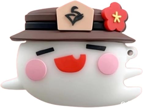 Cover for AirPods 4th Generation for Boys Girls Kids,Cute Cartoon Funny Ghost Elves Design Silicone New Earbuds Case with Hook for Airpods 4 2024
