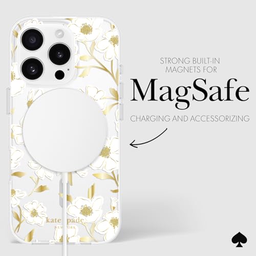kate spade new york iPhone 16 Pro Case - Compatible with MagSafe - Designer Phone Case - Sunshine Floral Gems by kate spade new york - Used condition - Image 6