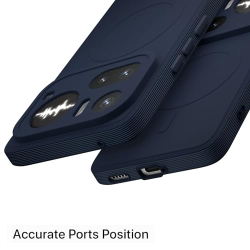 Image of Outlouders Back Cover for Nothing Phone 4a Pro 5G Soft Matte Silicone Cover with Slim Fit | Mag-Safe Logo (Not Mag-Safe Compatible) | Shockproof | Camera Protection Bumper Case (Blue)