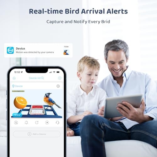 LIWAN Bird Feeder with Camera Solar Powered, 1 Year Trial AI Identify, 2K Live Video, Smart Bird Feeder Camera Wireless Outdoors, 2.4GHZ WiFi, Instant Arrival Alerts, Bird Lover Gifts - 2