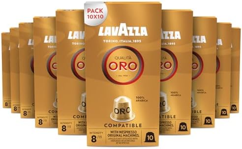Lavazza, Qualità Oro, 100 Cápsulas de Café Compatibles con las Má...