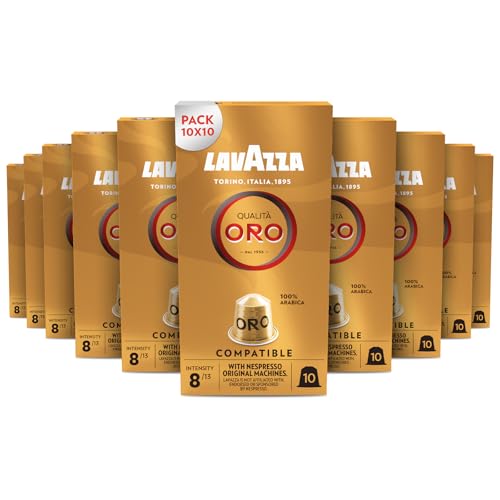 Lavazza, Qualità Oro, 100 Cápsulas de Café Compatibles con las Má...