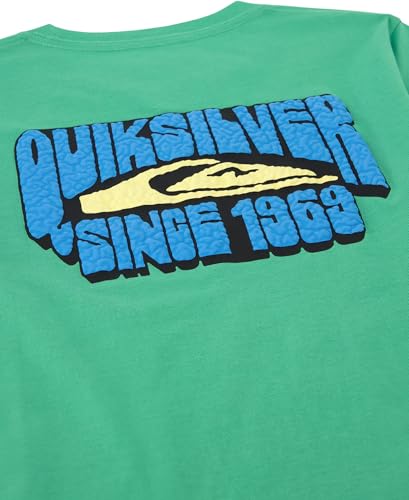 Image of Quiksilver Boys' Short Sleeve Logo Graphic T-Shirt, Soft & Comfortable, Regular Fit