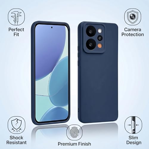 Image of FIRST MART Matte Silicone Back Cover for Realme P4 Power - Blue