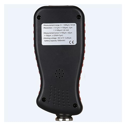 Medidor de grosor de pintura digital para carro, rango 0-1300um, pantalla LCD recargable miniatura 4
