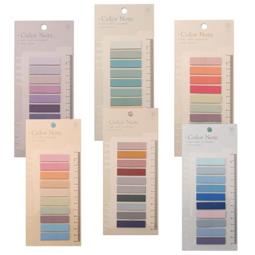 Visxcnu 1200 Pezzi Segnapagina, Multicolore,10 Stili Schede Note Adesive Adesivi