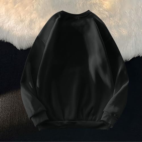 Crewneck Sweatshirts for Men Fall Lightweight Casual Drop Shoulder Long Sleeve Loose Soft Comfy Basic Pullover Tops3