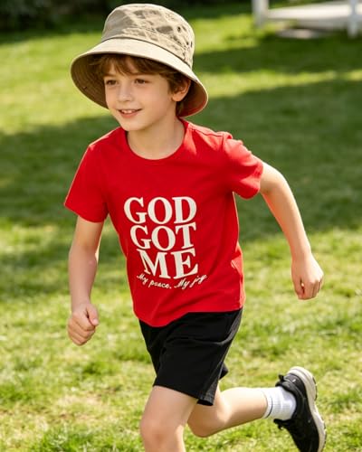 Image of Boys 2 Piece Outfits Short Sleeve Basketball Pattern T-Shirt and Shorts Summer Clothes for Kids 5-12 Years