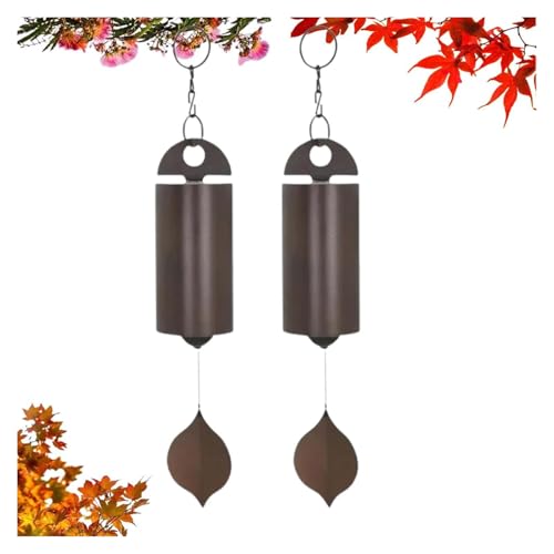 Accustomedi - Campanello a vento a risonanza profonda, campana a vento serenità, campana a vento in acciaio, risonanza profonda, campane a vento in metallo, campane a vento per esterni, decorazione