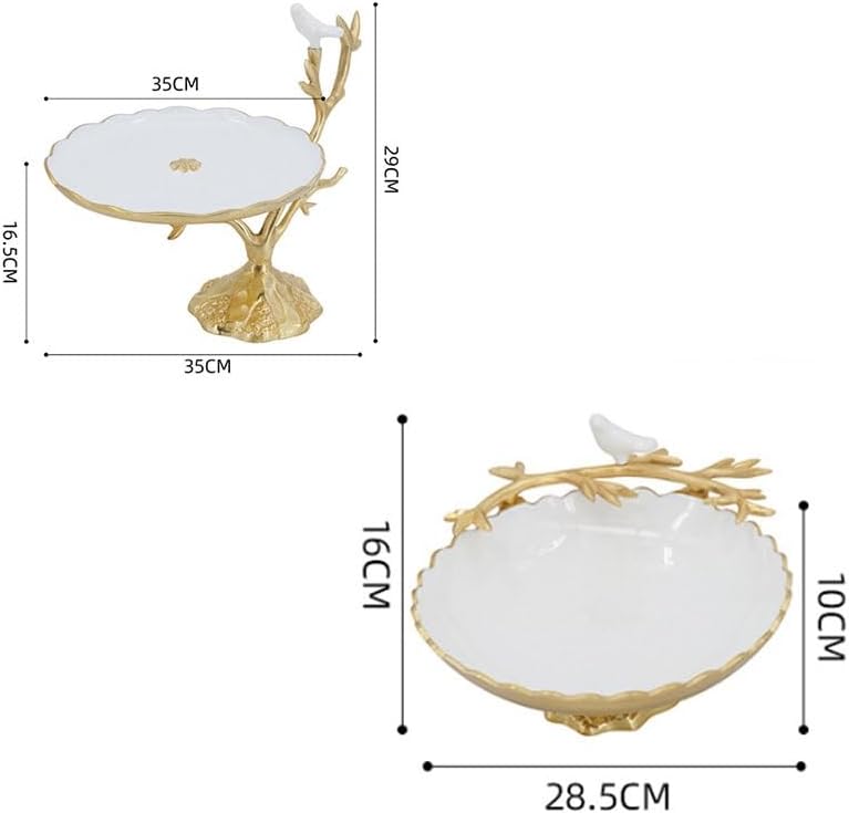 Light Luxury Creative Enamel Compartments Snack Plate Home Coffee Table Living Room Fruit