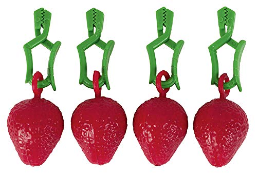 Preisvergleich Produktbild Tischtuchhalter Erdbeere 4er K